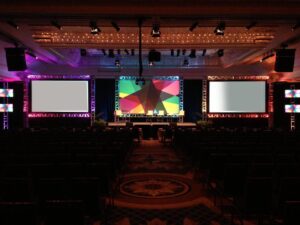 lights and projectors for concert event
