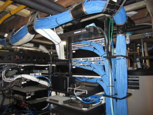 Professional office networking wiring 