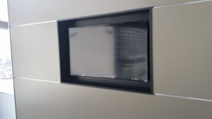 in-the-wall Tv display